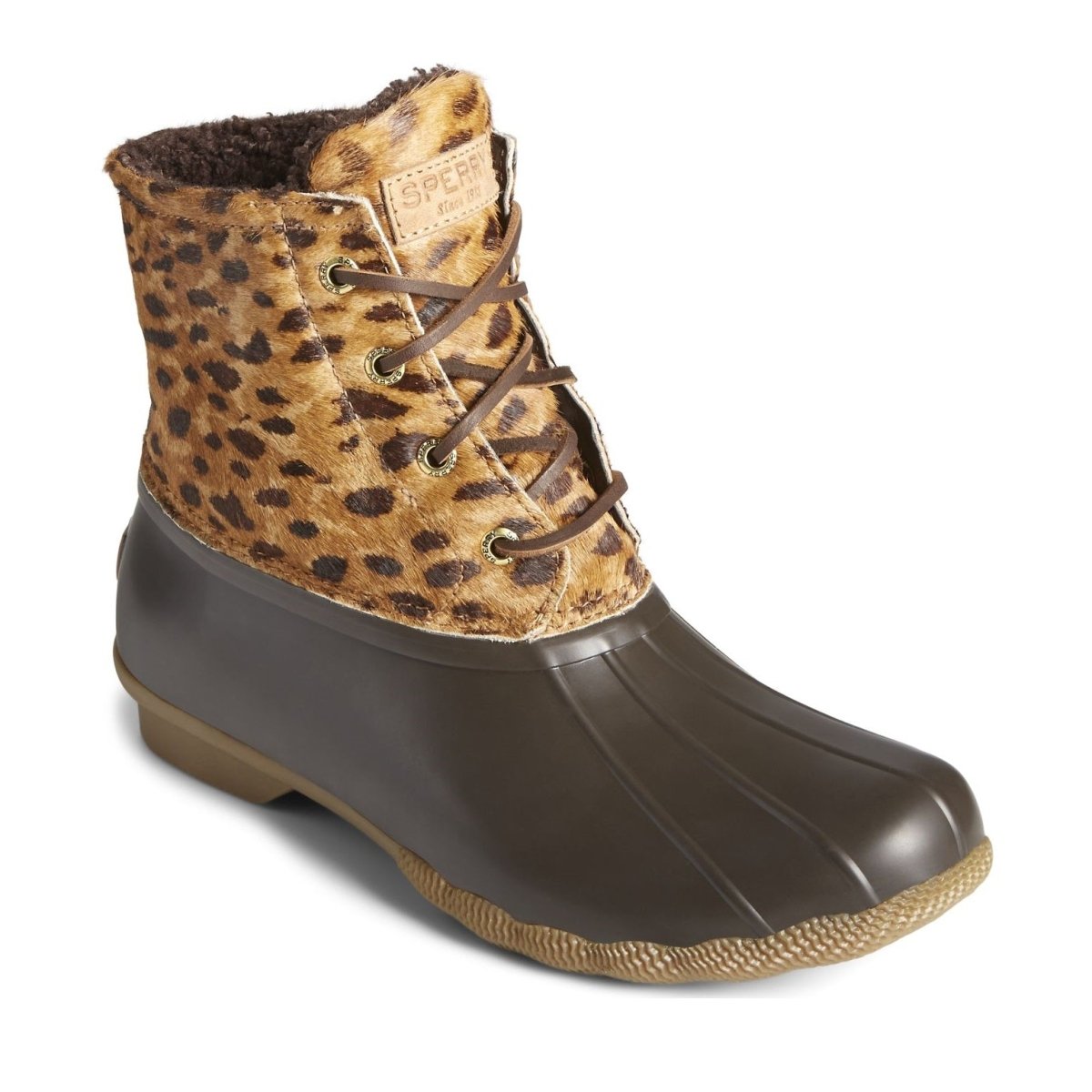 Cheetah store sperry boots