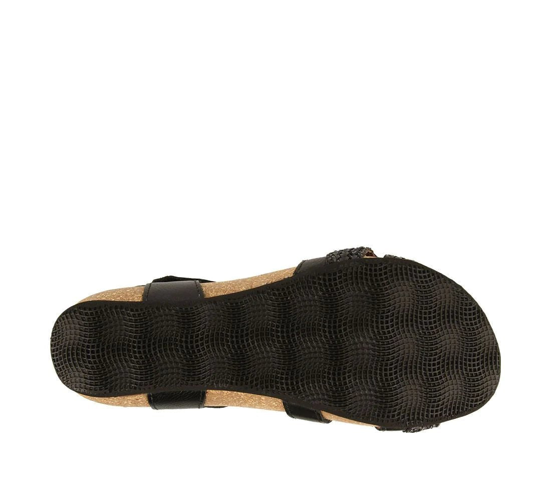 Taos Women's Trulie Sandal - Black (Wide Width)