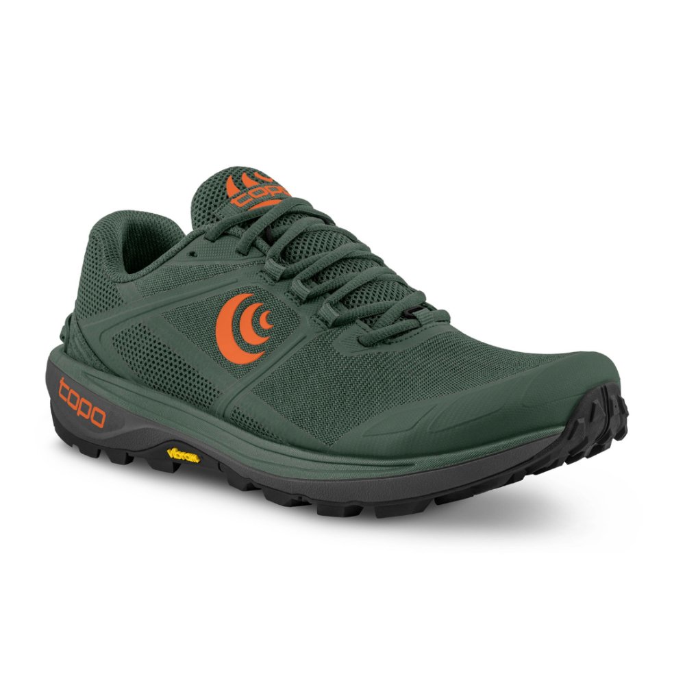 Topo Athletic Men's Terraventure 4 Trail Running Shoes - Green/Orange