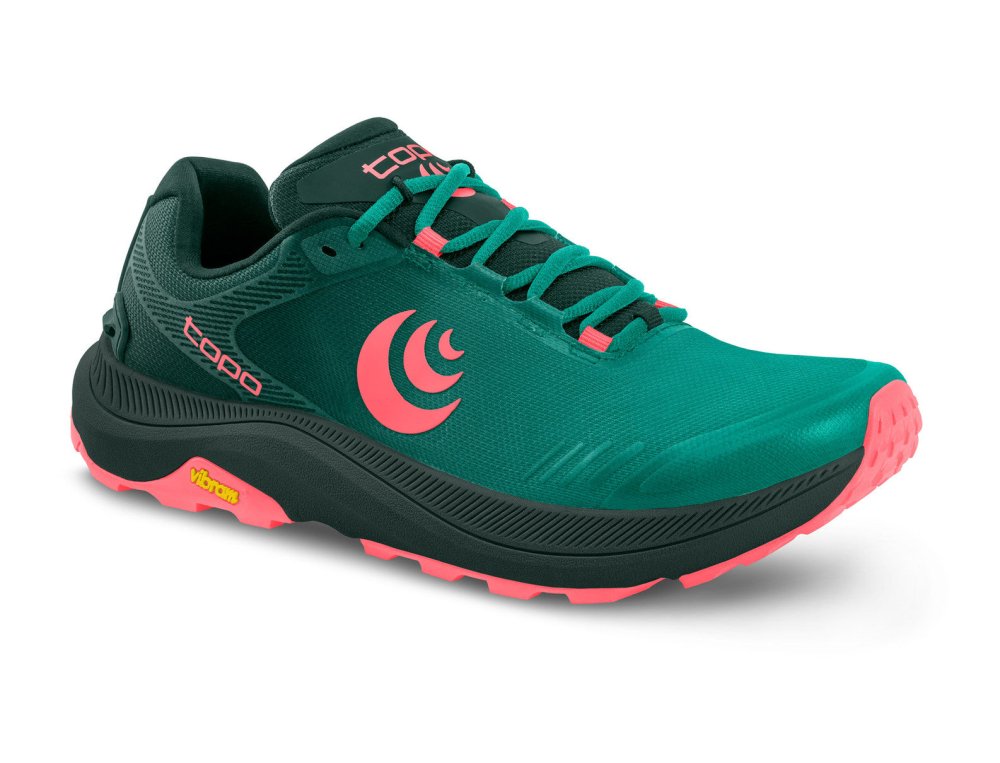 Topo Athletic Women's MT-5 Trail Running Shoes - Emerald/Pink