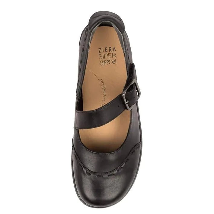 Ziera Shoes Women's Angel Comfort Mary Jane - Black Leather