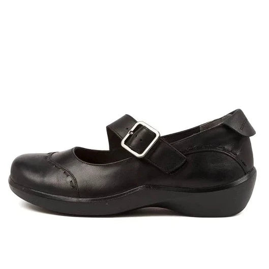 Ziera Shoes Women's Angel Comfort Mary Jane - Black Leather
