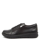 Ziera Shoes Women's Solar Slip-On Sneaker - Black Leather